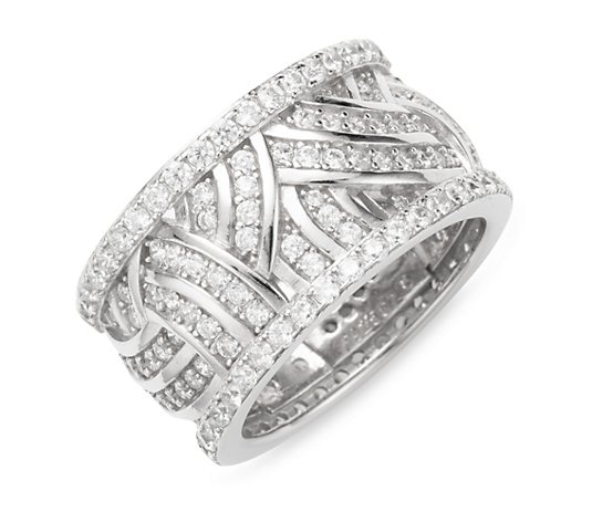 DIAMONIQUE® Ring = 2,07ct Brillantschliff Silber platinveredelt