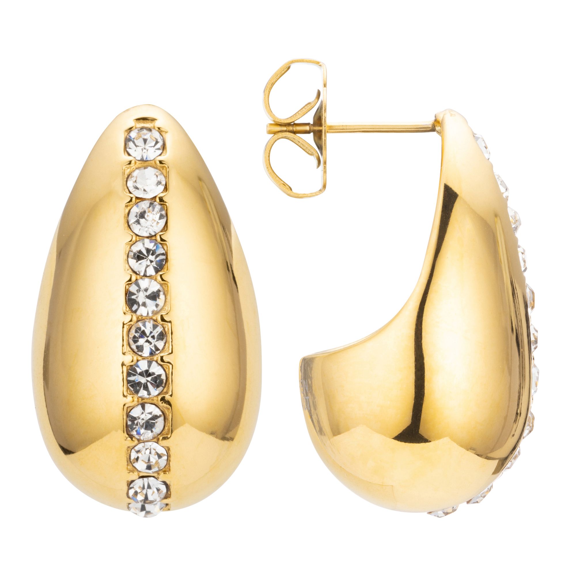 STEFFEN SCHRAUT Ohrstecker Tropfenform 22 Zirkonia Edelstahl