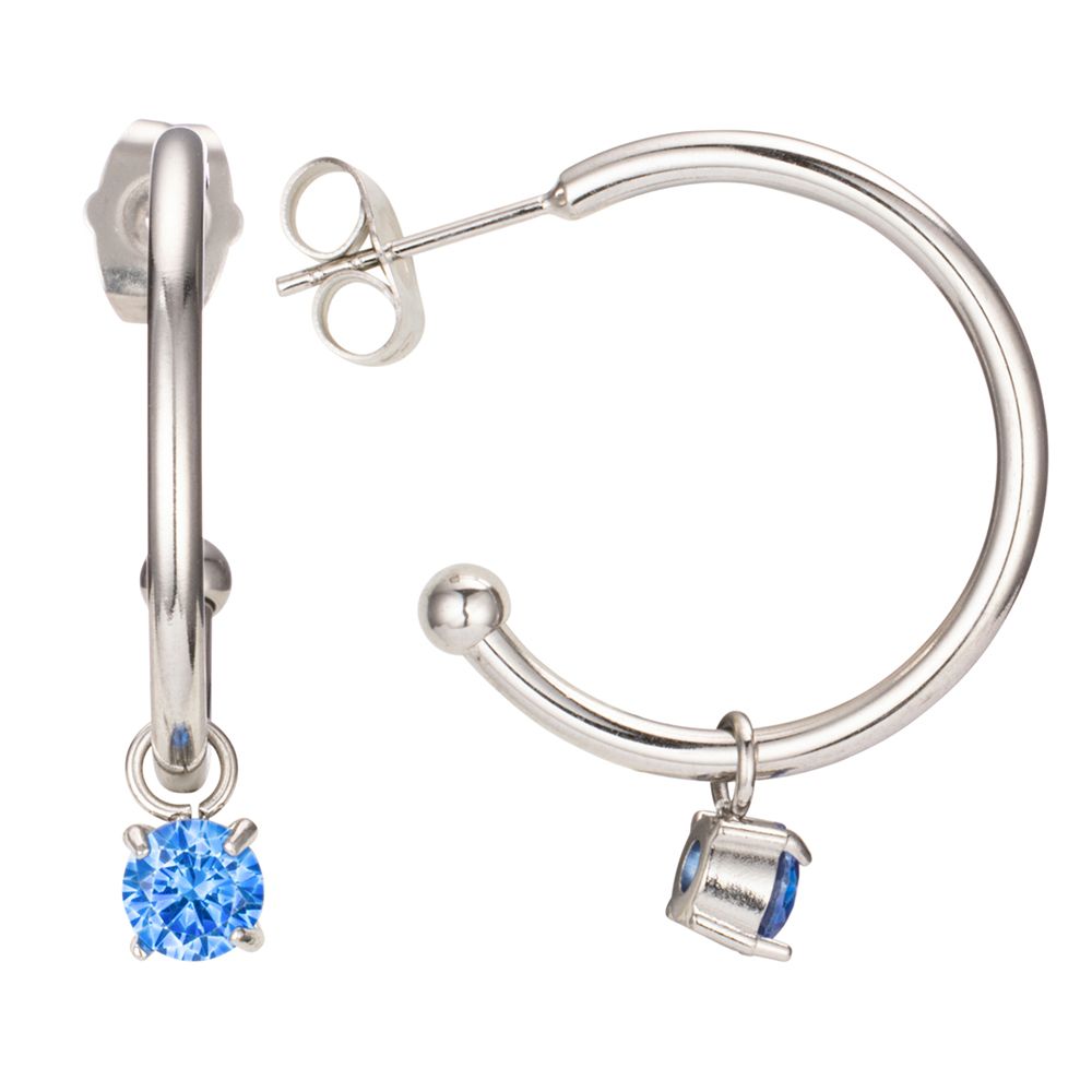 DIAMONIQUE® Creolen = 1,00ct Brillantschliff Edelstahl