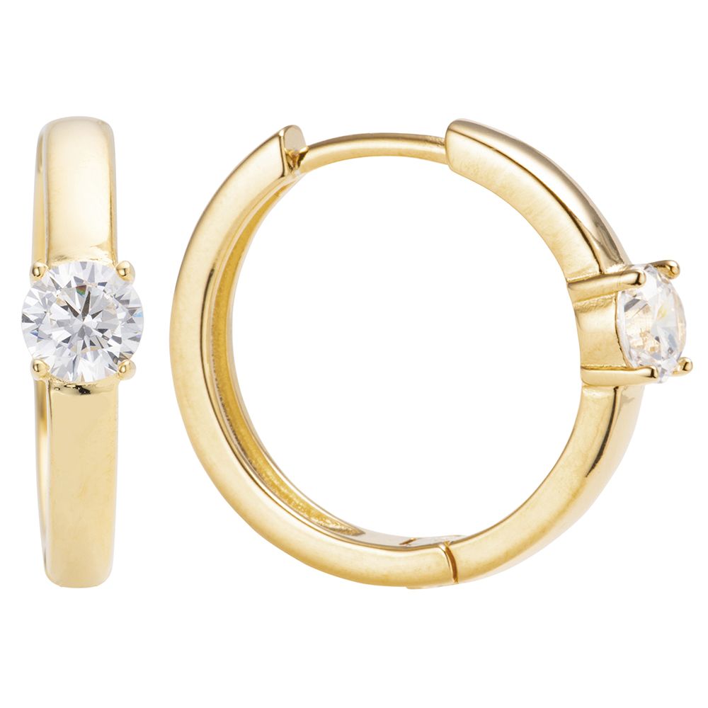 DIAMONIQUE® Creolen = 0,70ct Brillantschliff Silber 925