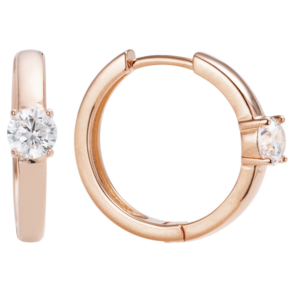 DIAMONIQUE® Creolen = 0,70ct Brillantschliff Silber 925
