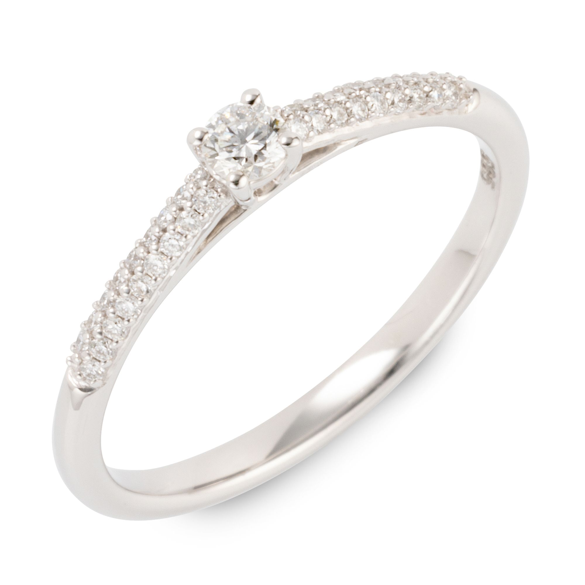 DIAMOUR Ring 37 Brillanten zus. ca. 0,20ct Weißgold 585