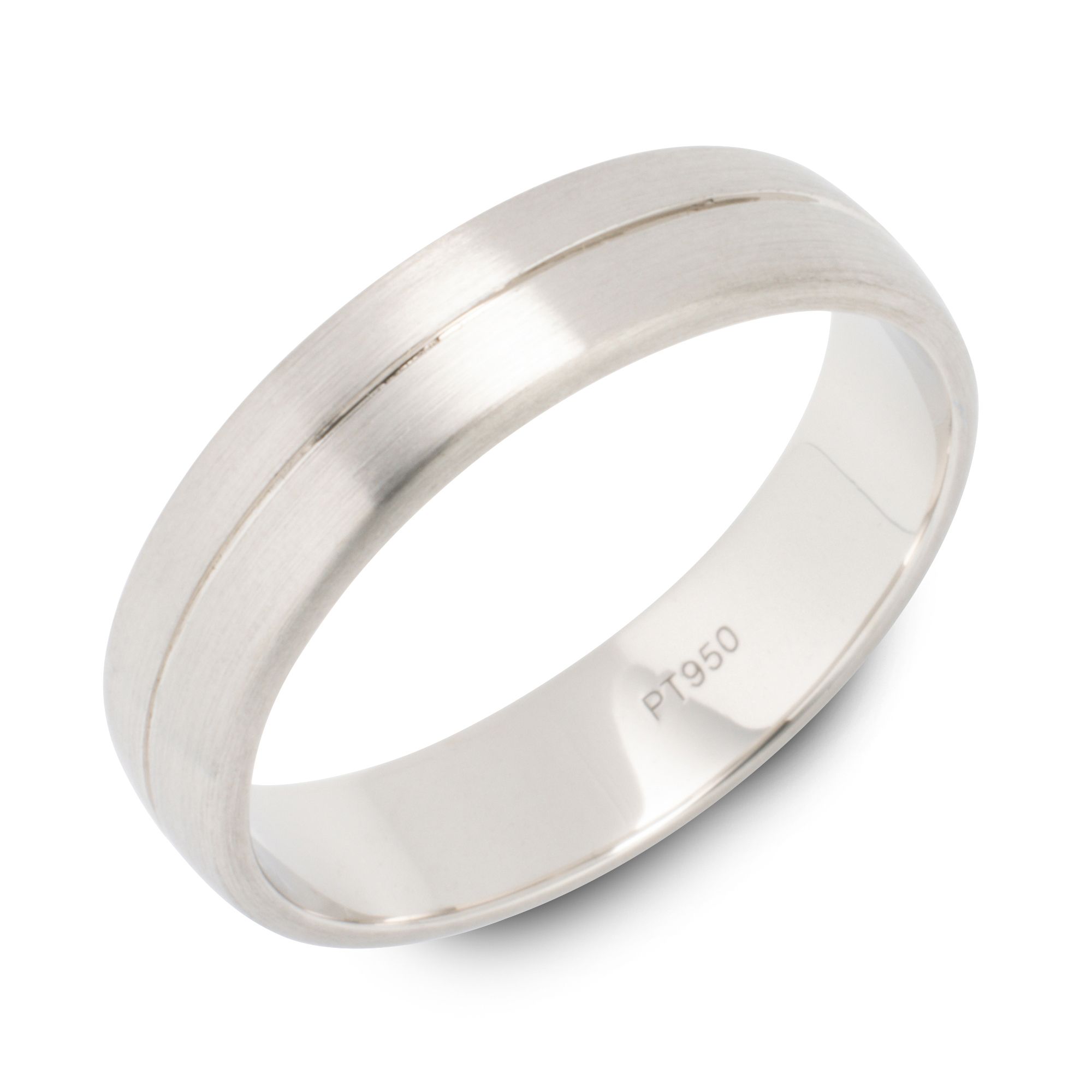 PLATINITY Ring mattiert/poliert mind. 6,3g Platin 950