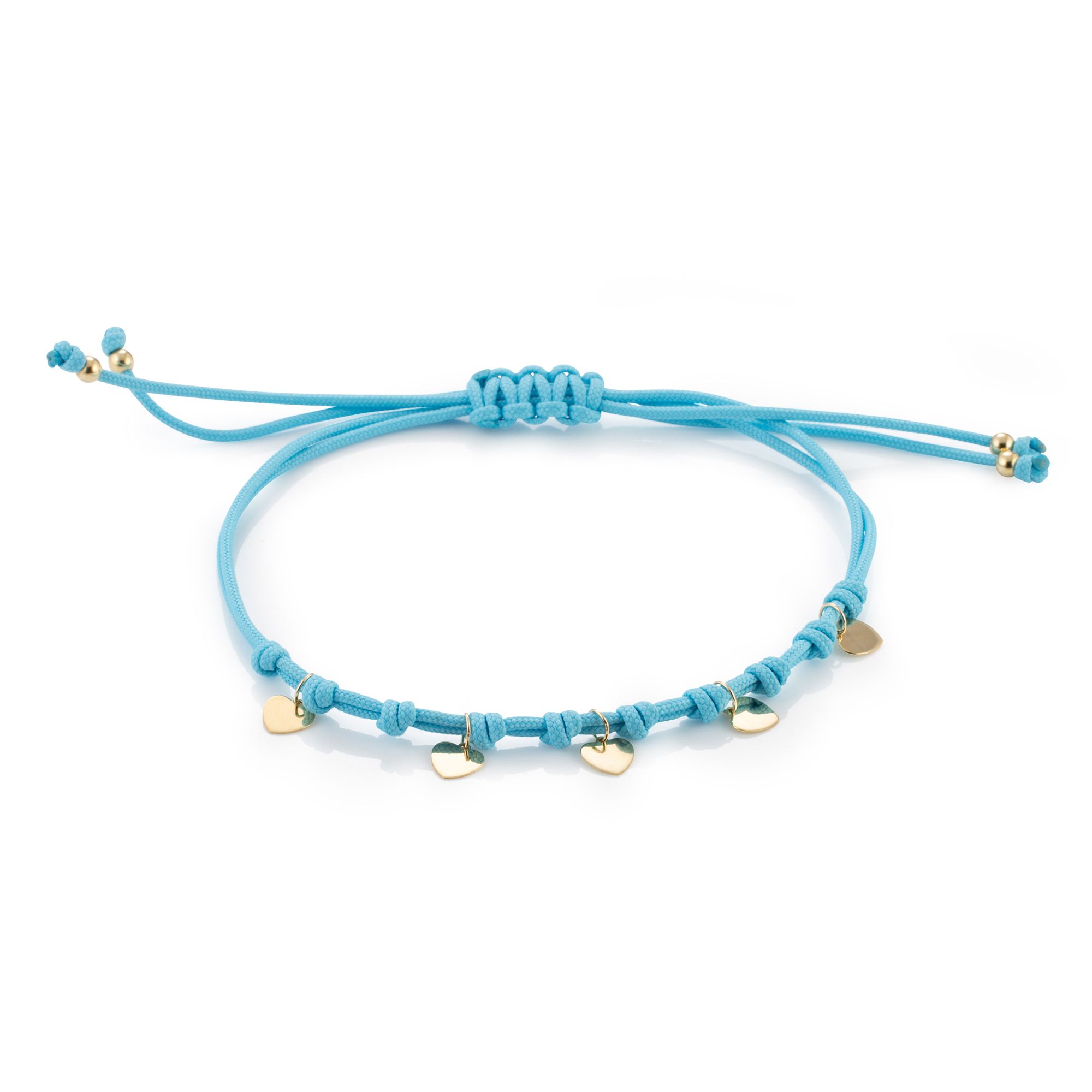 GOLDSCHMUCK FÜR MICH Friendship-Armband Herzen poliert Gold 375