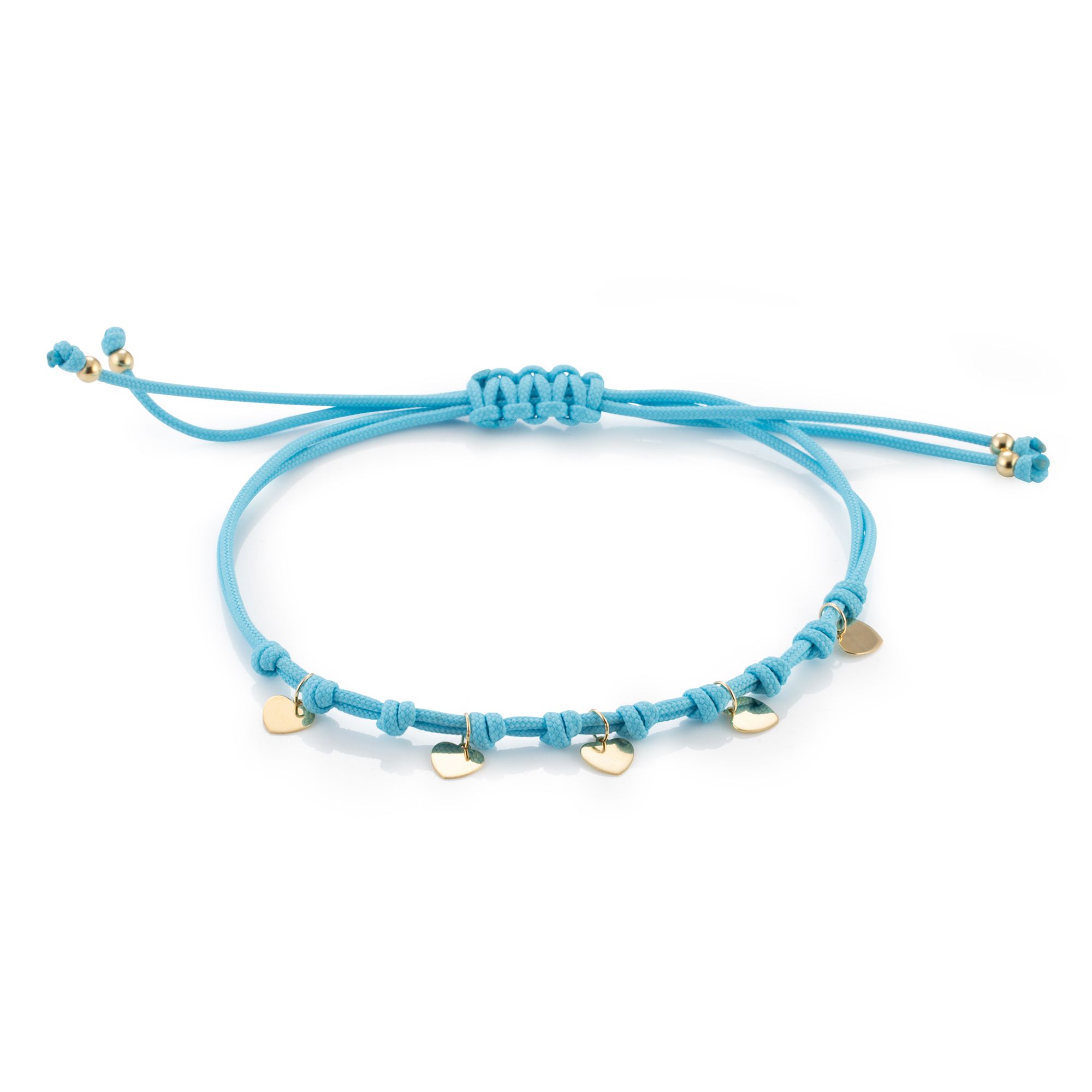GOLDSCHMUCK FÜR MICH Friendship-Armband Herzen poliert Gold 375