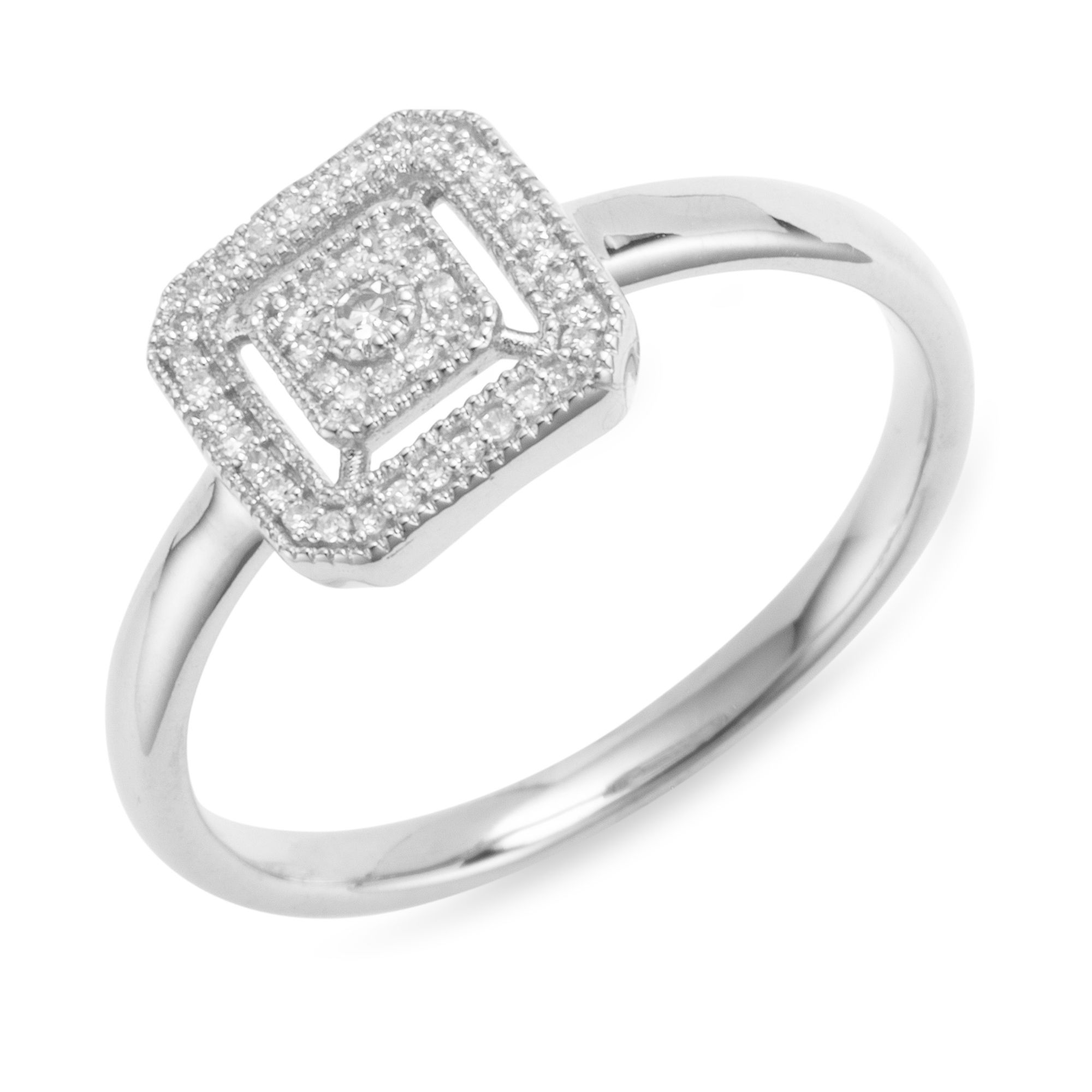 DIAMOUR Ring 45 Diamanten zus. ca. 0,07ct Gold 375