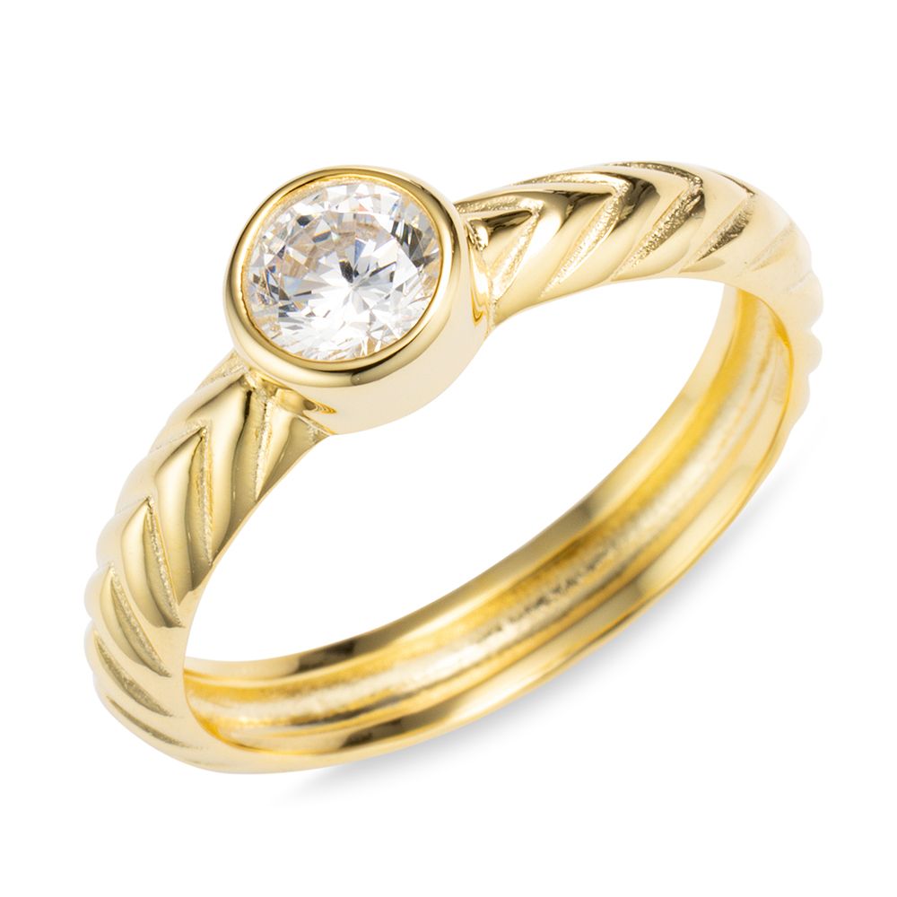 DIAMONIQUE® Ring = 0,50ct Brillantschliff Silber 925
