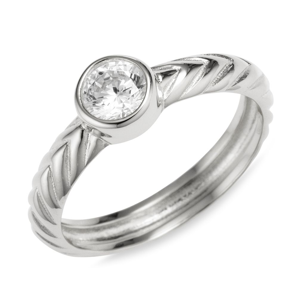 DIAMONIQUE® Ring = 0,50ct Brillantschliff Silber 925