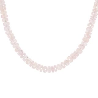 THOMAS & SOHN Morganit zus. ca. 90,00ct Collier Silber vergoldet
