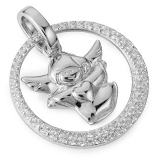 DIAMONIQUE® Engel - Anhänger = 0,39ct Brillantschliff Silber rhodiniert