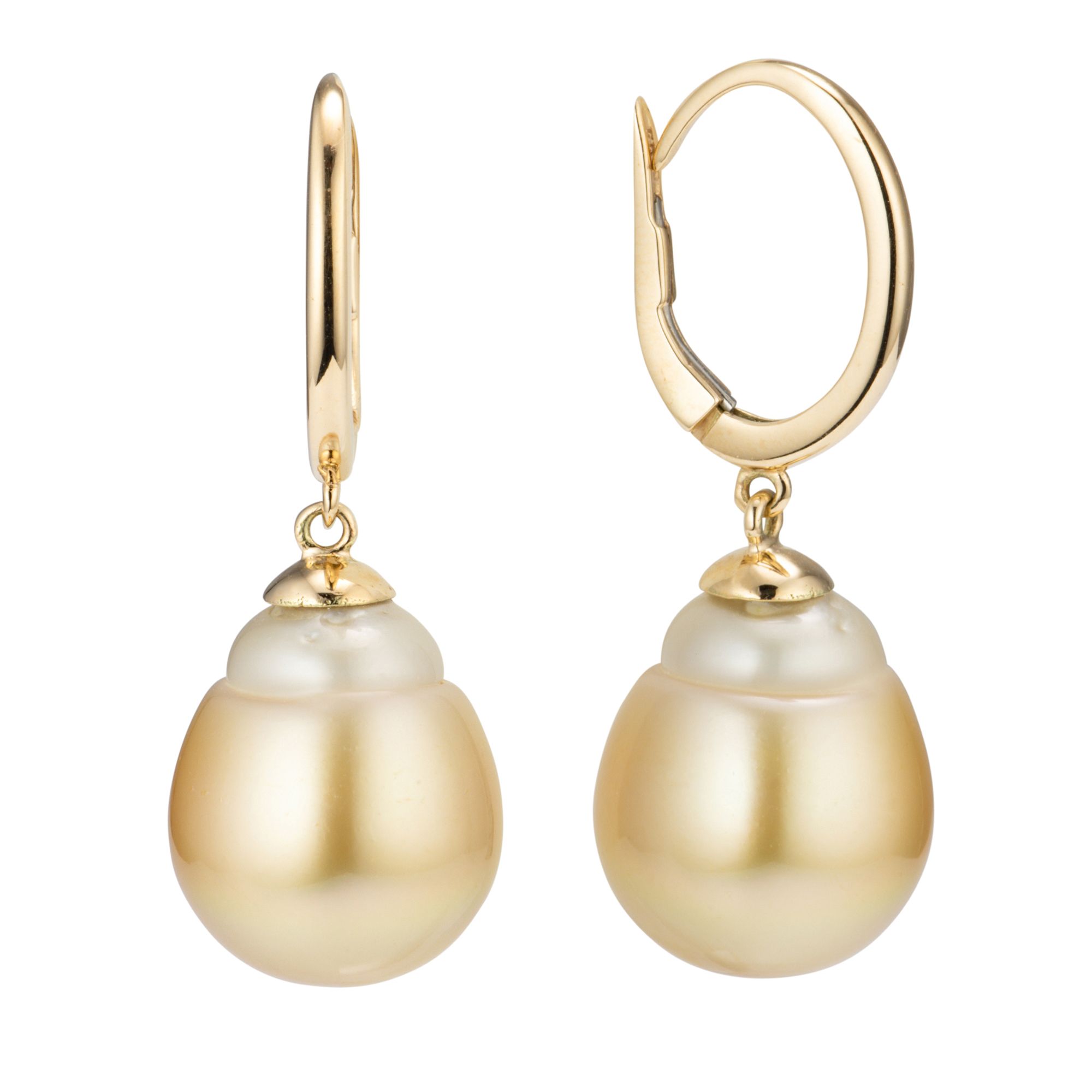 PERLEA Ohrhänger Südseezucht- perlen 12-14mm Gold 585