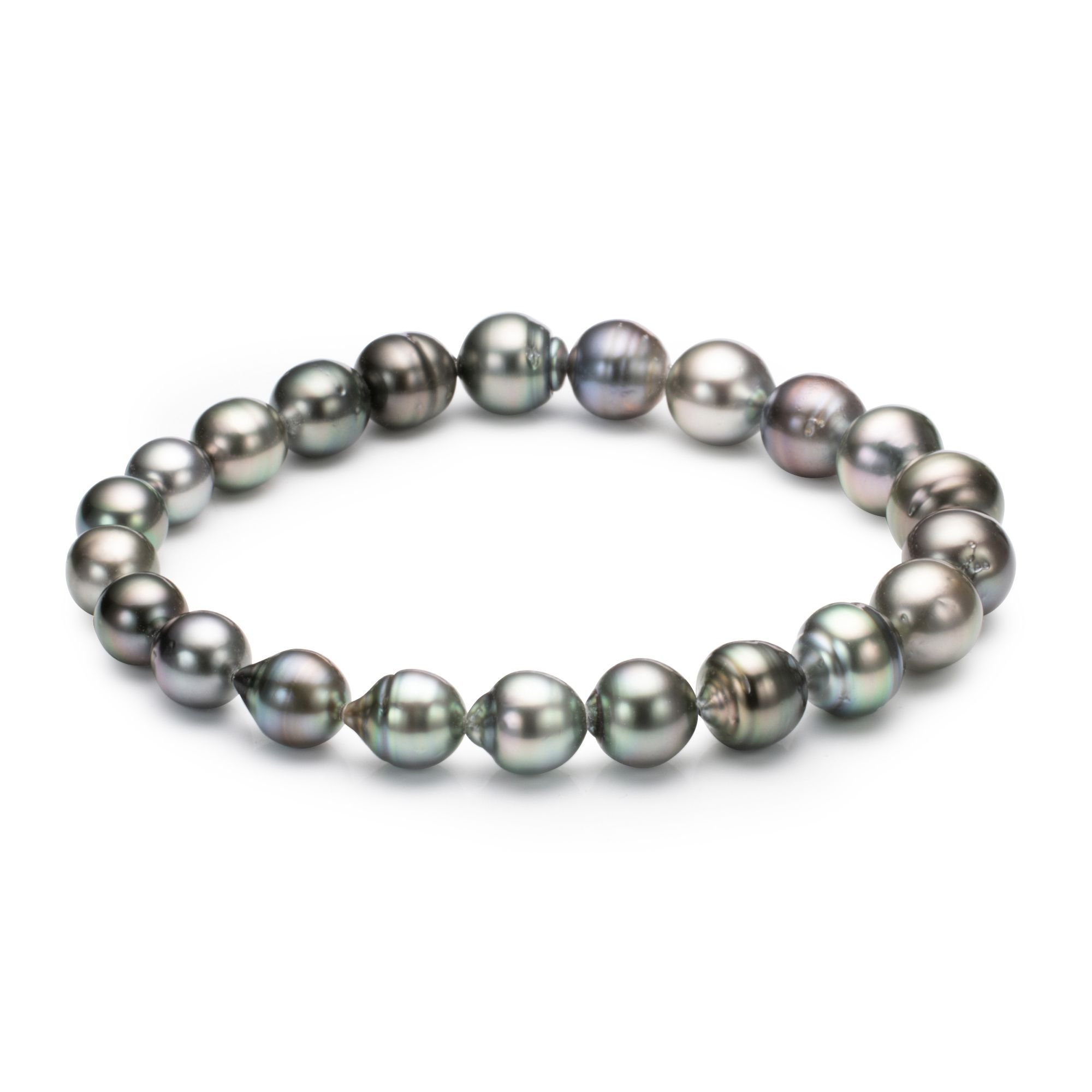 PERLEA Armband Tahitizucht- perlen 8-10mm flexibel