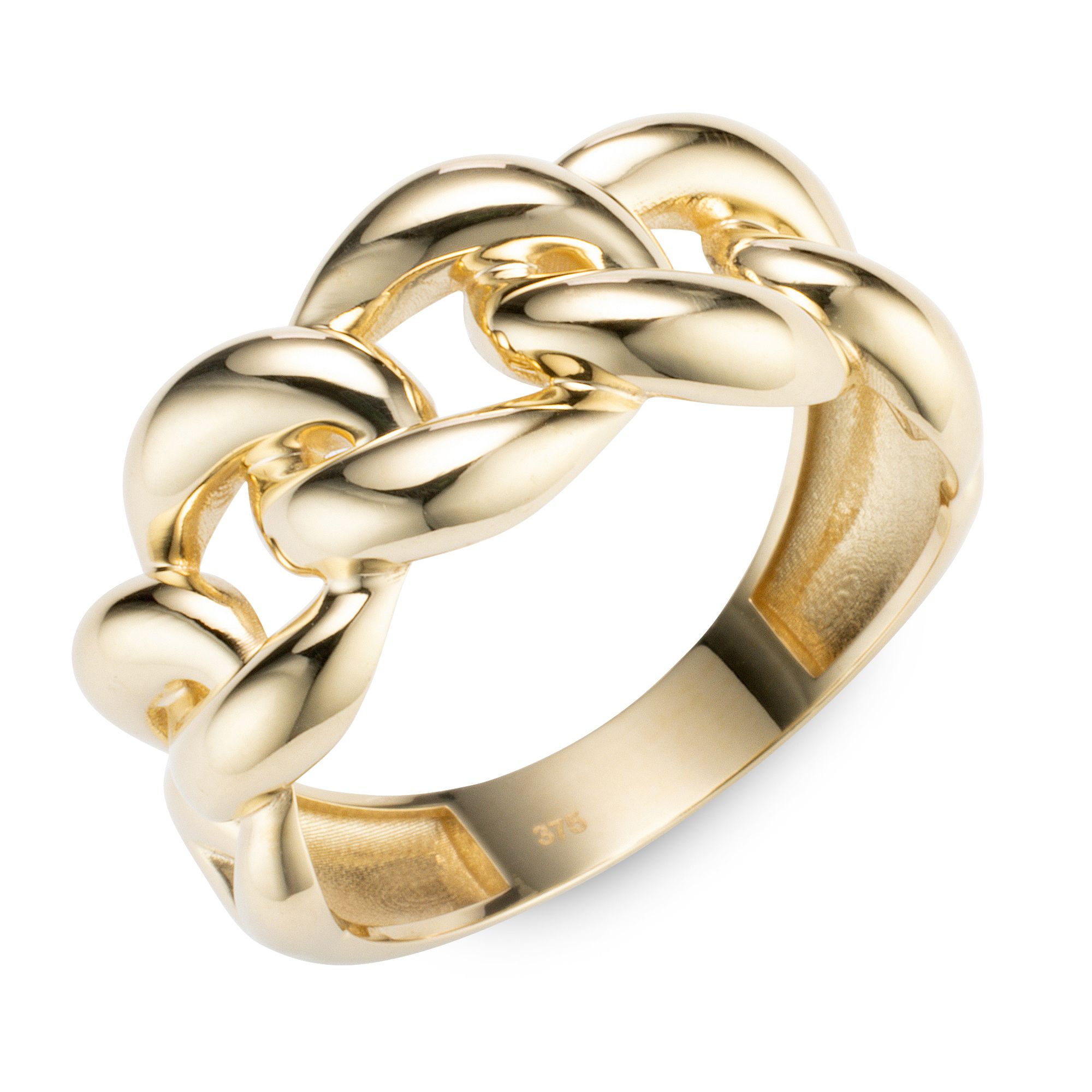 GOLDSCHMUCK FÜR MICH Ring poliert mind. 2,4g Gold 375