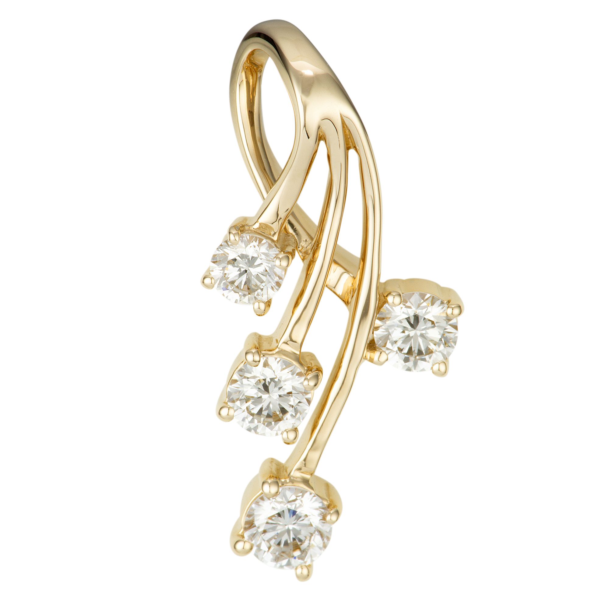DIAMOUR Anhänger 4 Brillanten zus. ca. 0,30ct Gold 585