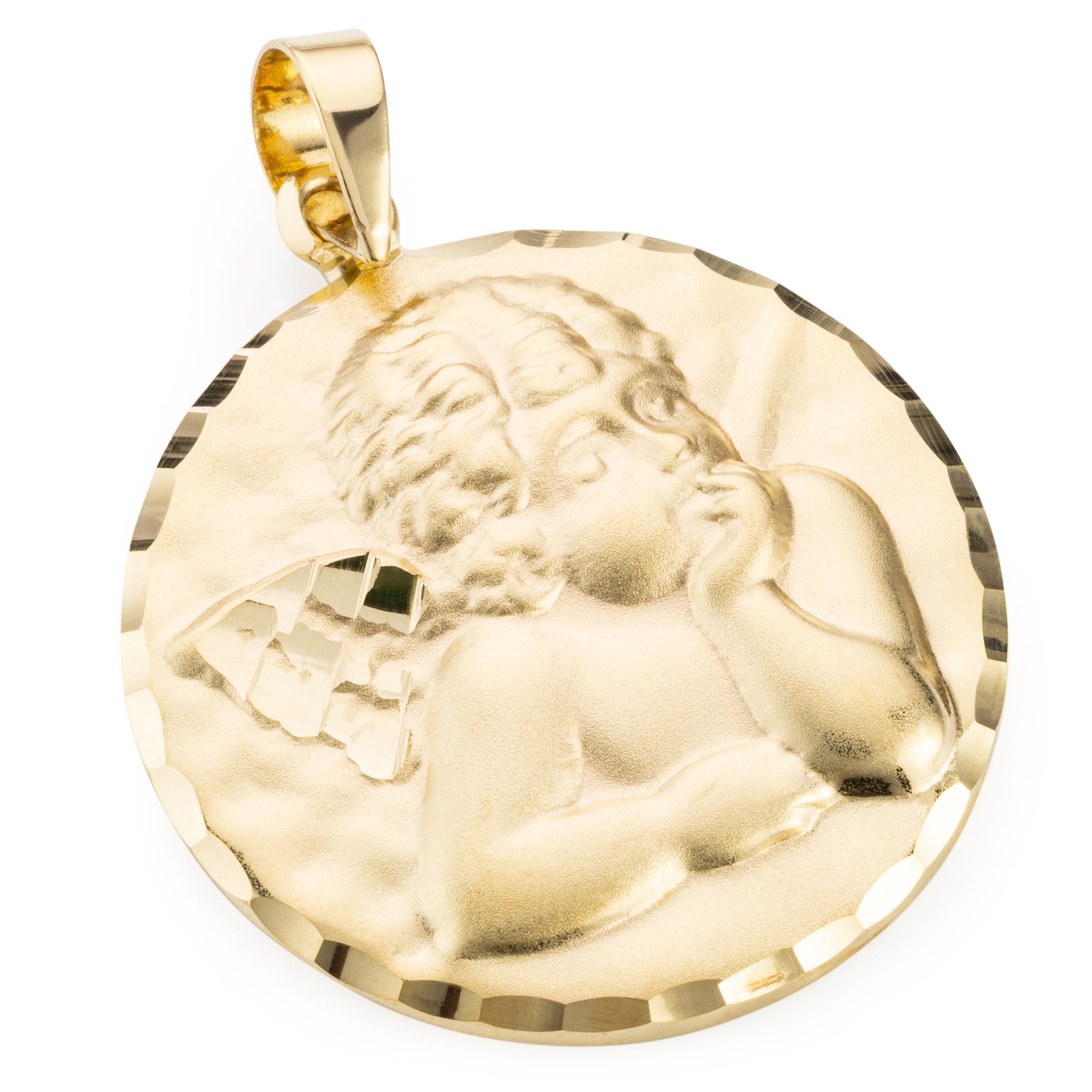 GOLDRAUSCH Engel-Anhänger mattiert/diamantiert mind. 1,1g Gold 375