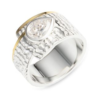 THOMAS & SOHN Lab Grown Diamant ca. 1,00ct Solitär-Ring Palladio Bicoloroptik