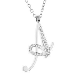 DIAMONIQUE® Anhänger mit Kette mind. = 0,14ct Brillantschliff Edelstahl