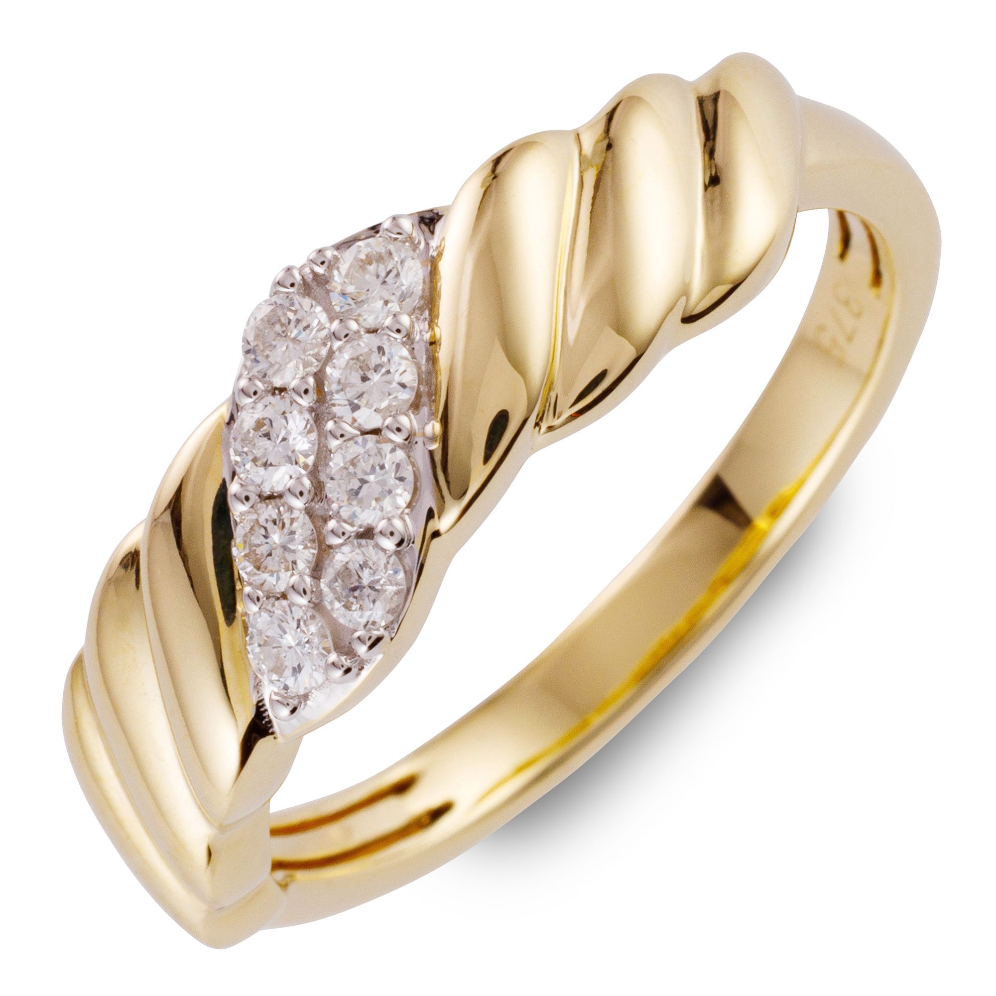 DIAMOUR Ring 8 Brillanten zus. ca. 0,15ct Gold 375