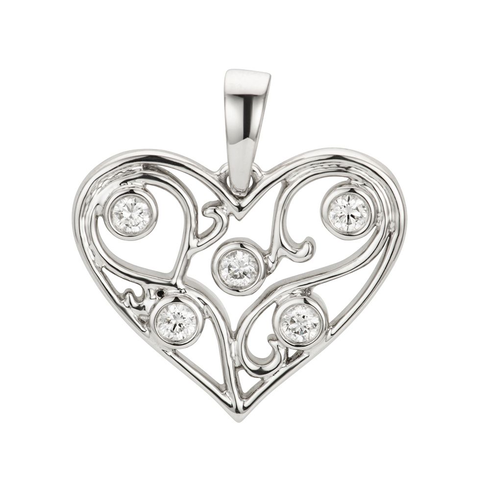 PLATINITY Anhänger 5 Brillanten zus. ca. 0,10ct Platin 950