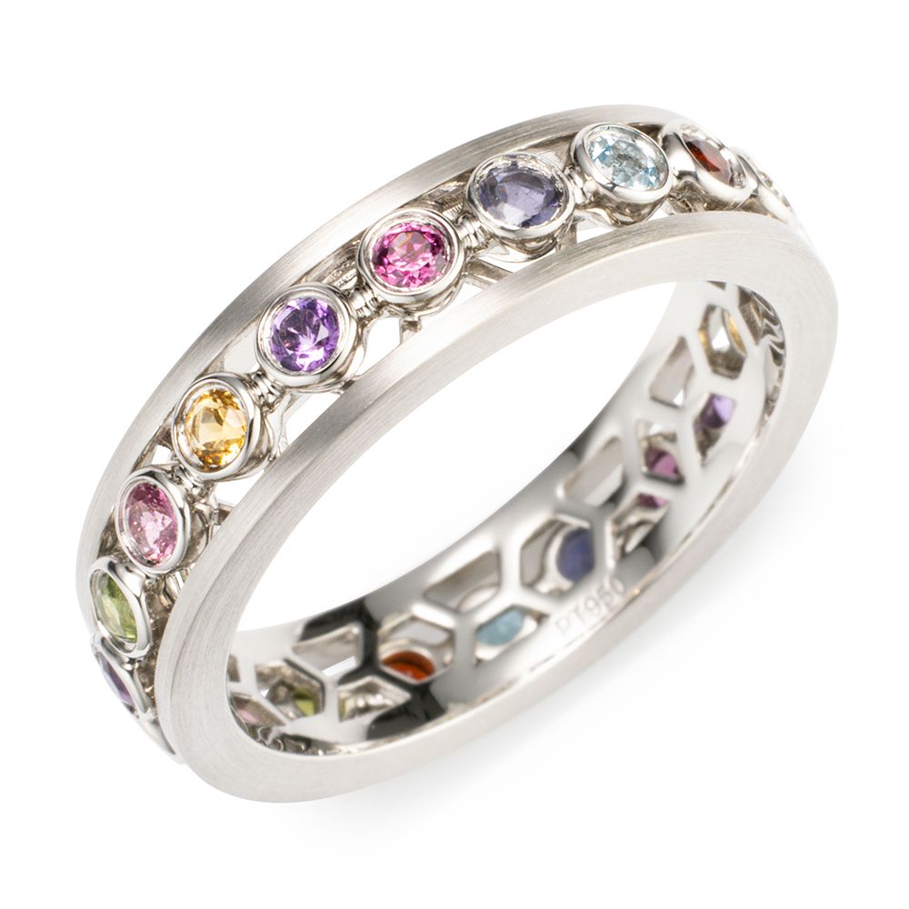 PLATINITY Eternity-Ring mind. 20 Edelsteine zus. mind. 0,80ct Platin 950