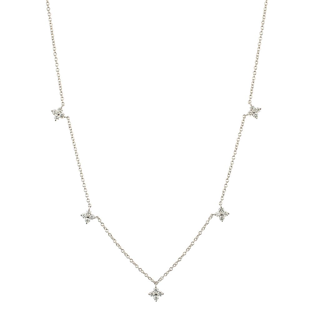 PLATINITY Collier 50cm 20 Brillanten zus. ca. 0,50ct Platin 950