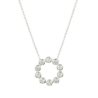 THOMAS & SOHN Lab Grown Brillanten zus. ca. 1,50ct Collier Silber Palladio