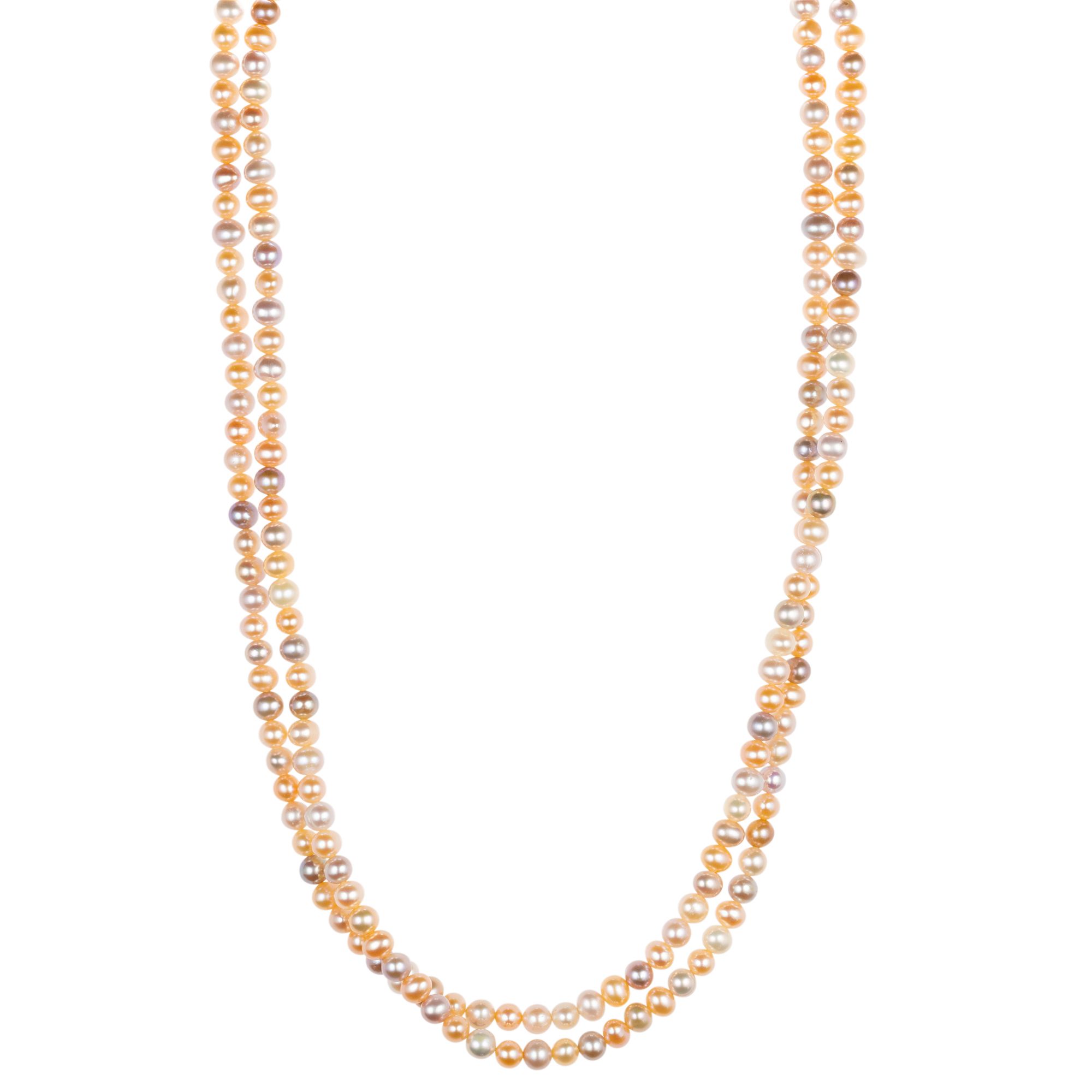 PERLEA Endlos-Collier Süßwasserzucht- perlen 5-6mm Länge ca. 120cm