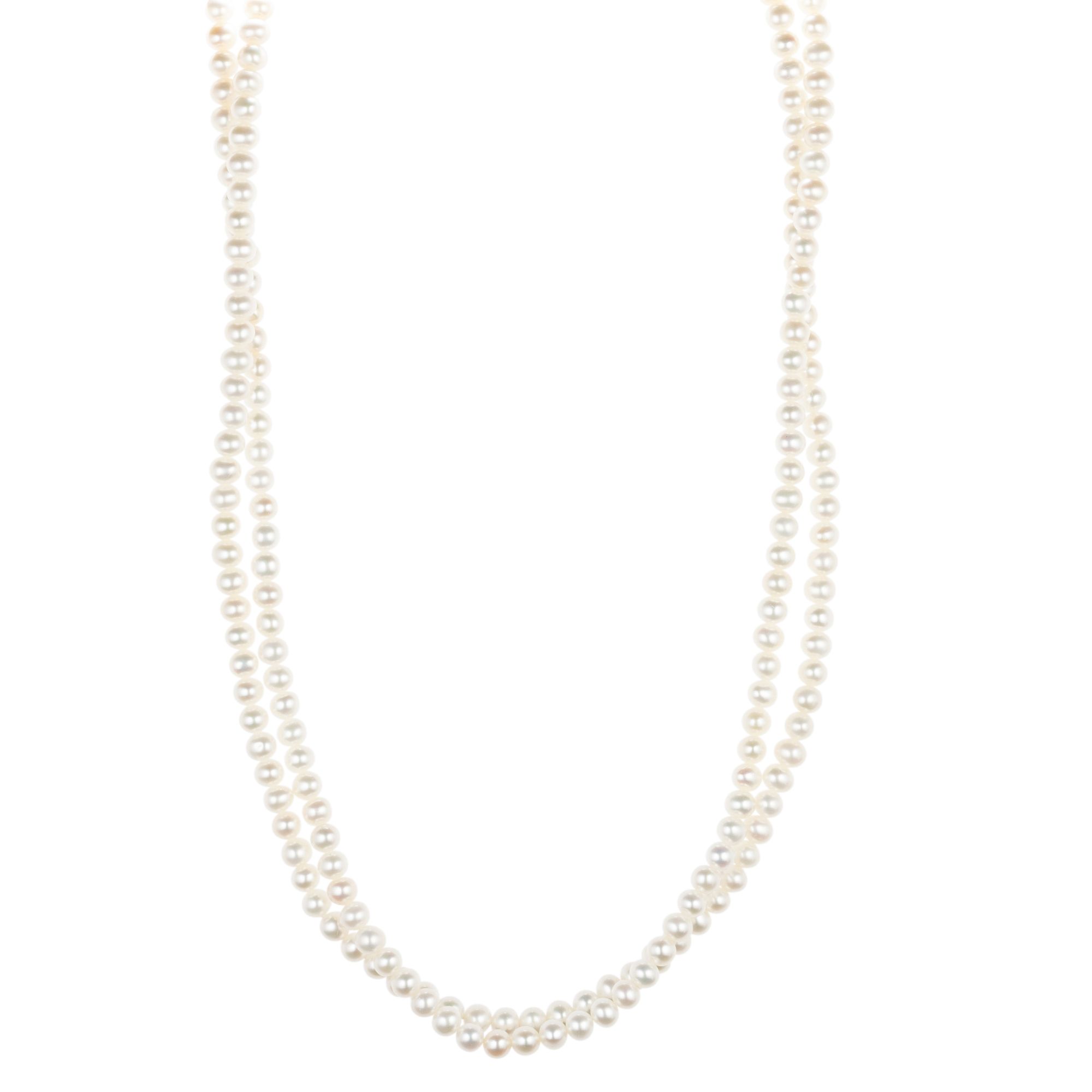 PERLEA Endlos-Collier Süßwasserzucht- perlen 5-6mm Länge ca. 120cm