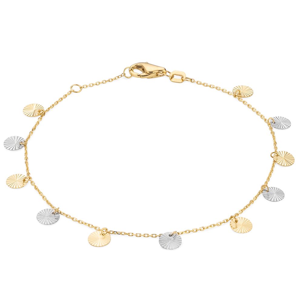GOLDRAUSCH Plättchen-Armband diamantiert mind. 1,2g Gold 585