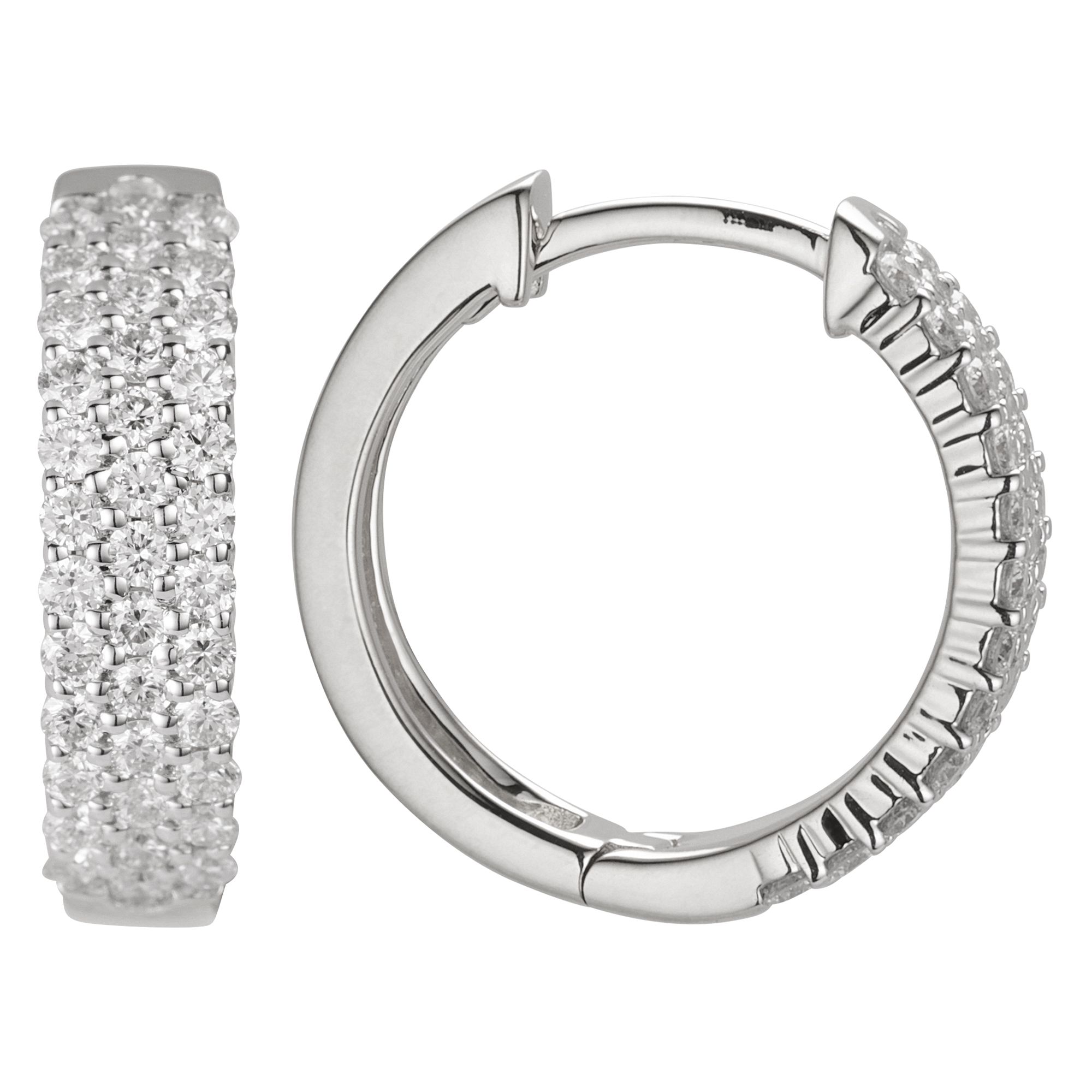 DIAMOUR Creolen 74 Brillanten zus. ca. 0,75ct Gold 585