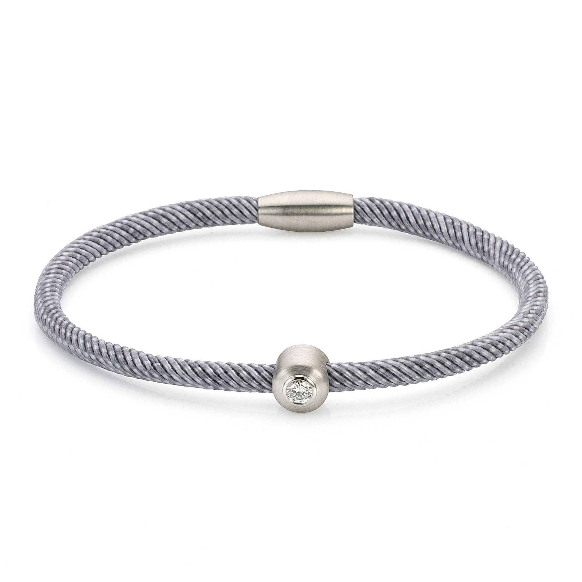 PLATINITY Anhänger mit Nylonarmband Edelstein Platin 950
