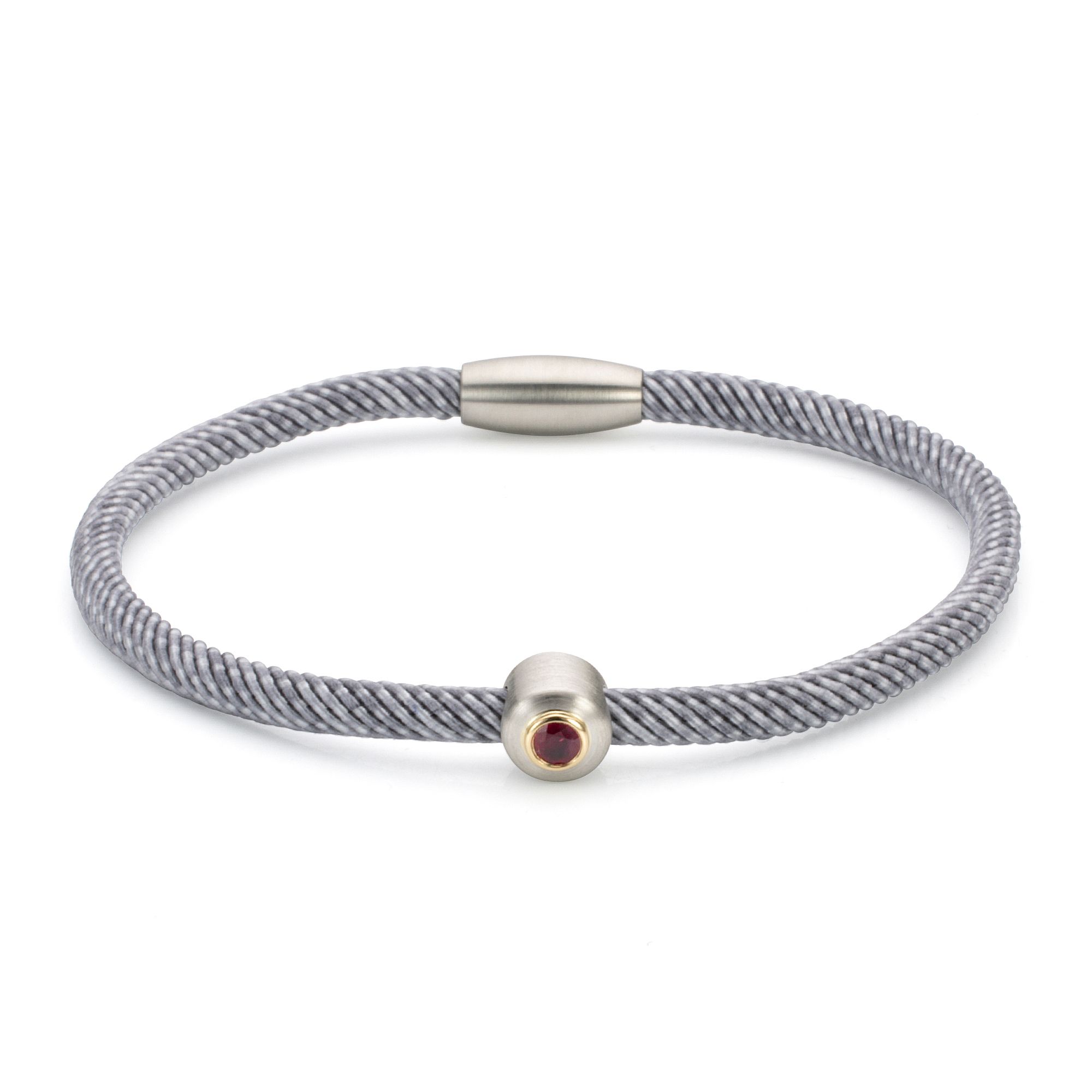 PLATINITY Anhänger mit Nylonarmband Edelstein Platin 950