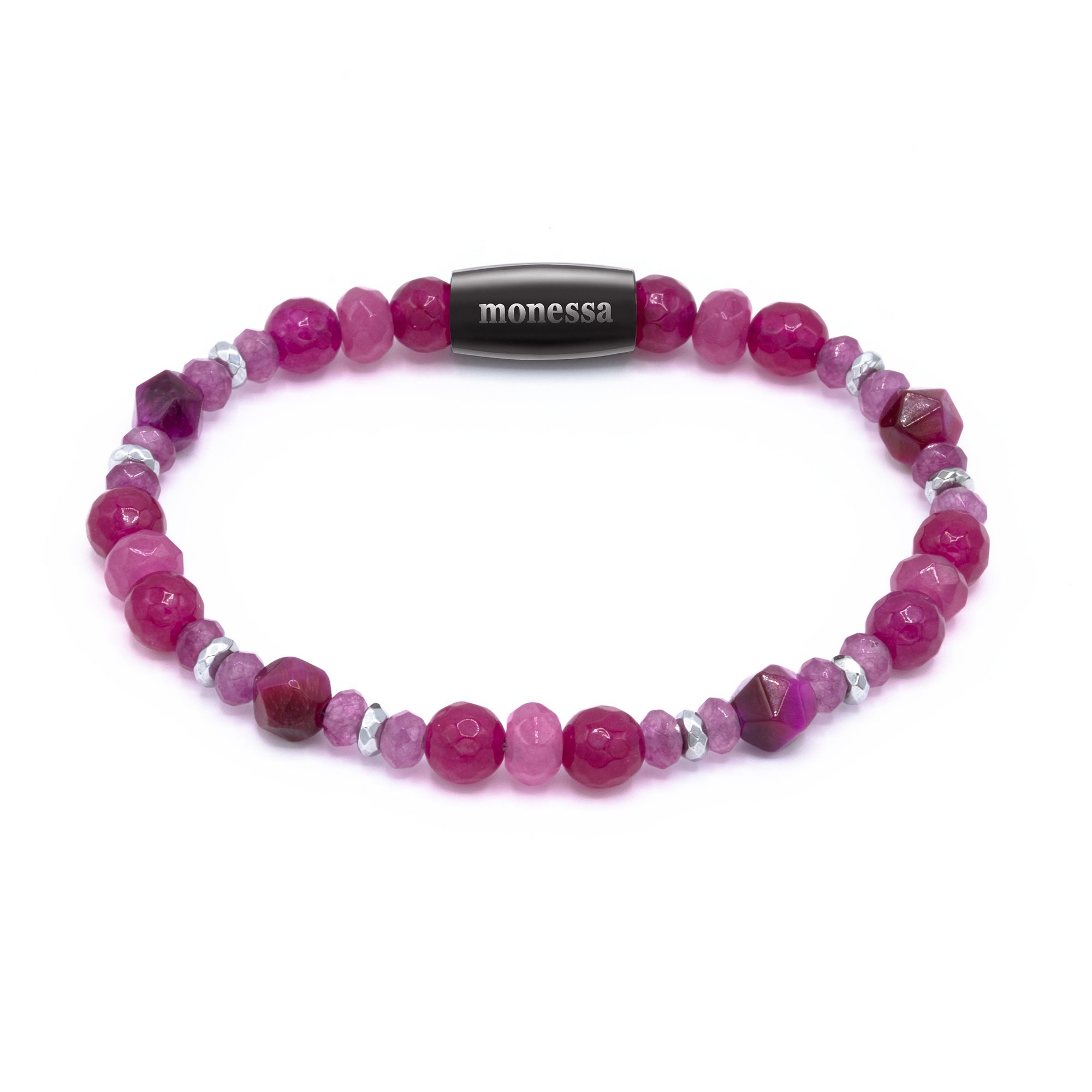 MONESSA Armband Edelsteine Nuggets Magnetverschluss