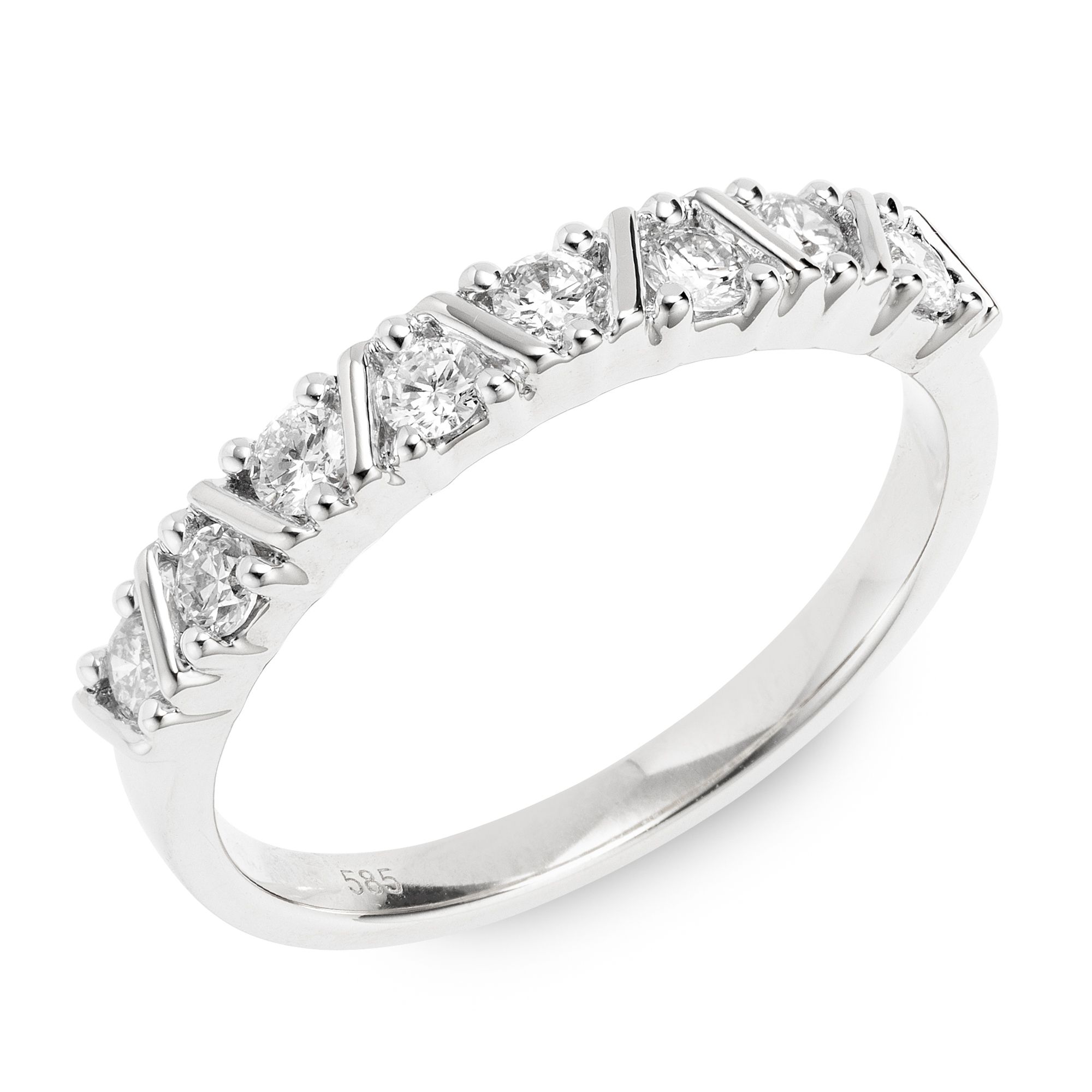 DIAMOUR Ring 8 Brillanten zus. ca. 0,40ct Gold 585