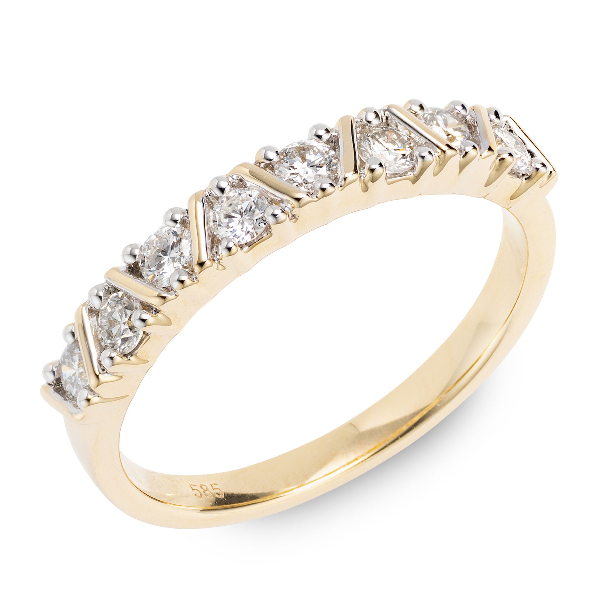 DIAMOUR Ring 8 Brillanten zus. ca. 0,40ct Gold 585