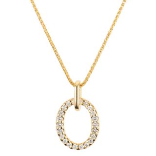 DIAMOUR Anhänger mit Kette 22 Brillanten zus. ca. 0,20ct Gold 375