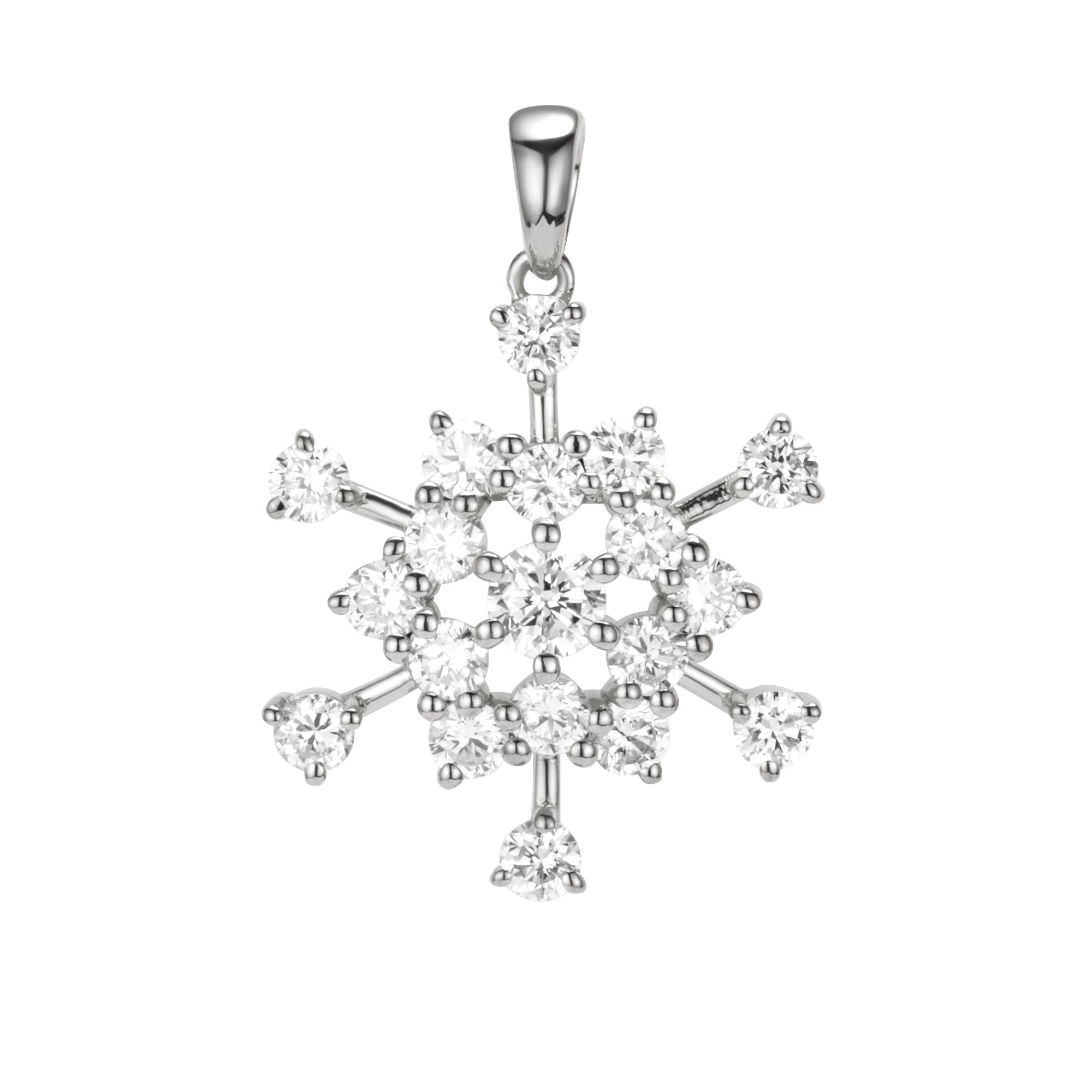 THOMAS & SOHN Lab Grown Brillanten zus. ca. 2,00ct Anhänger Silber Palladio
