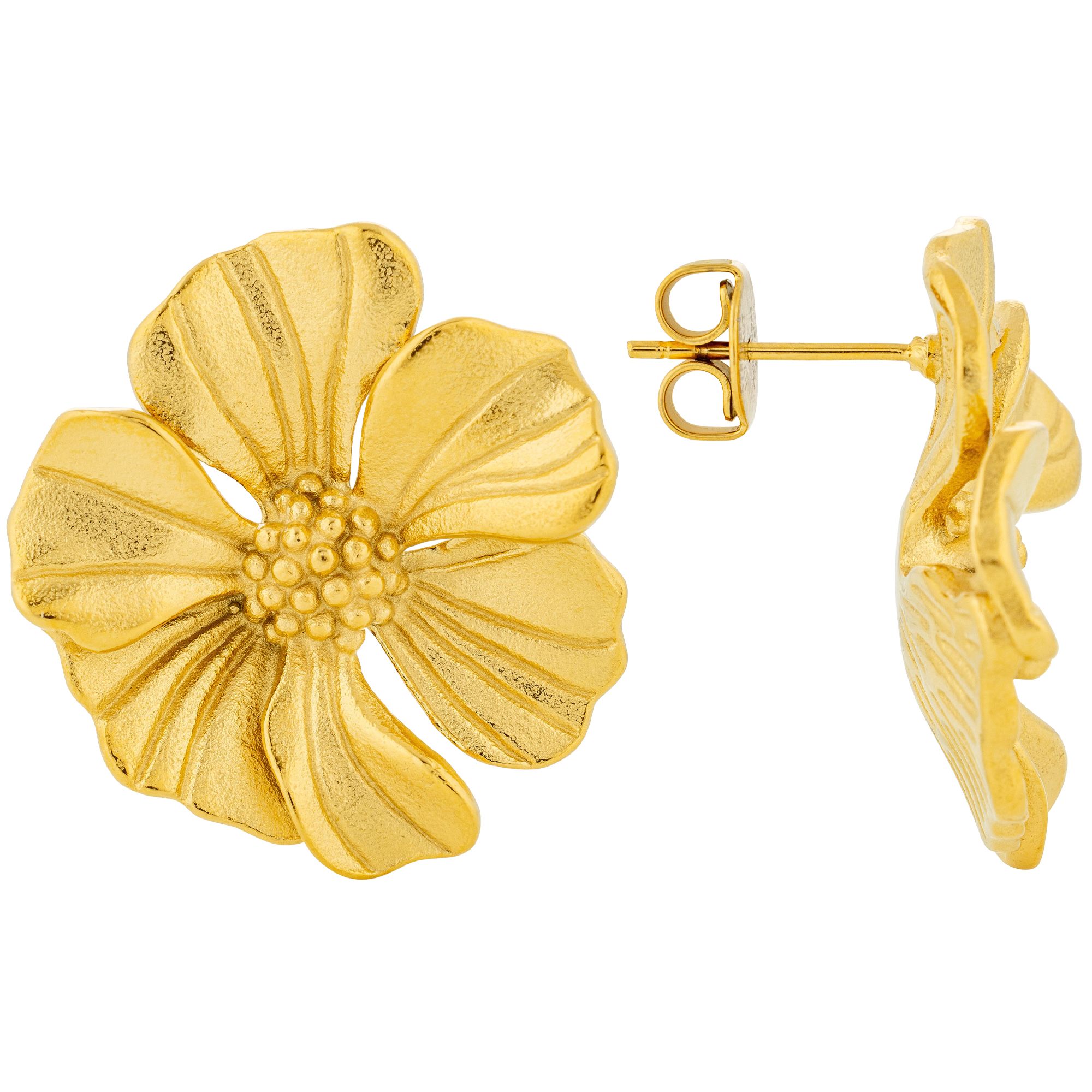 STEFFEN SCHRAUT Ohrstecker Blumen poliert Edelstahl