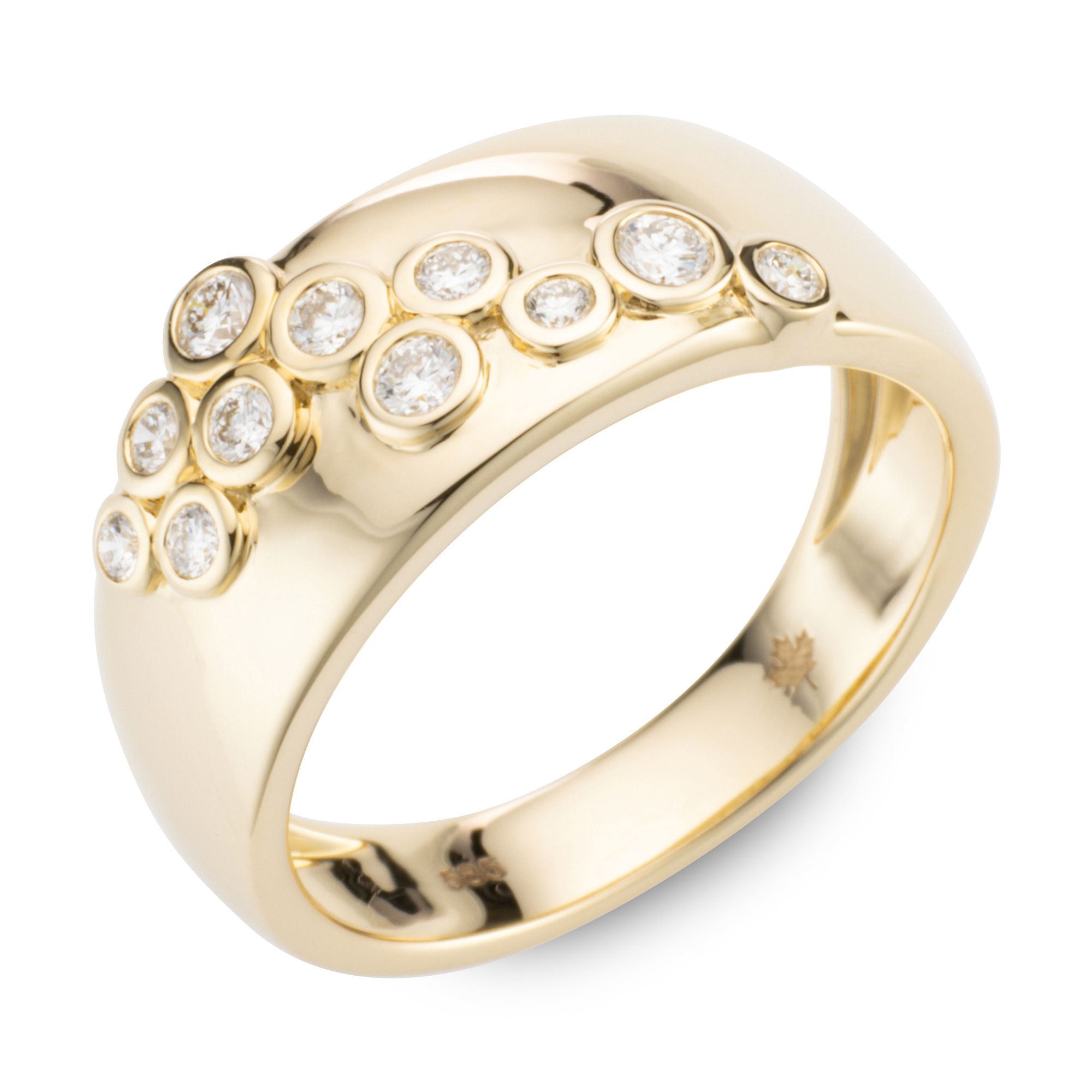 CANADIAN DIAMONDS Ring 11 Brillanten zus. ca. 0,30ct Gold 585