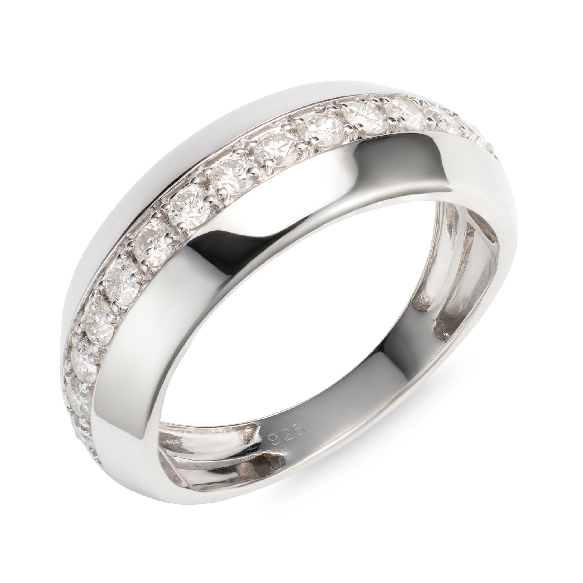 DIAMOUR Ring 14 Brillanten zus. ca. 0,50ct Silber 925