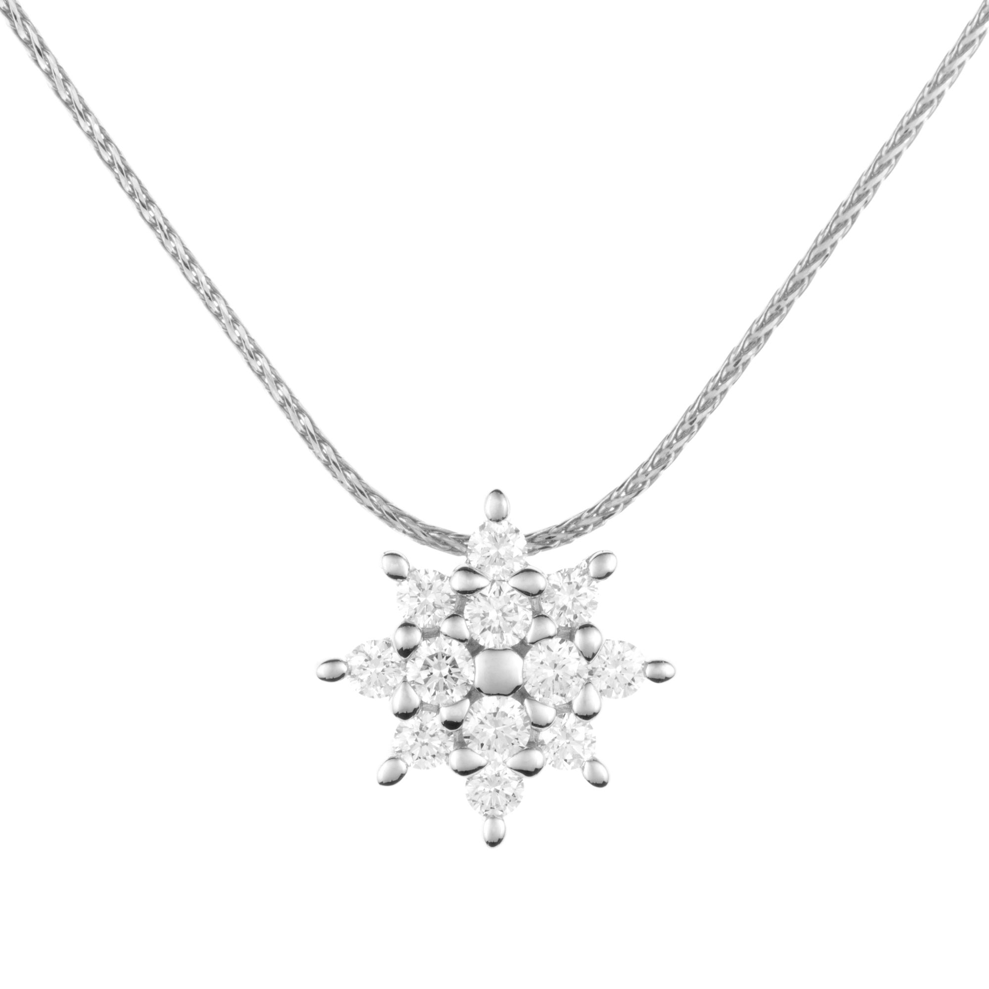 DIAMOUR Anhänger mit Kette 12 Brillanten zus. ca. 0,25ct Gold 585