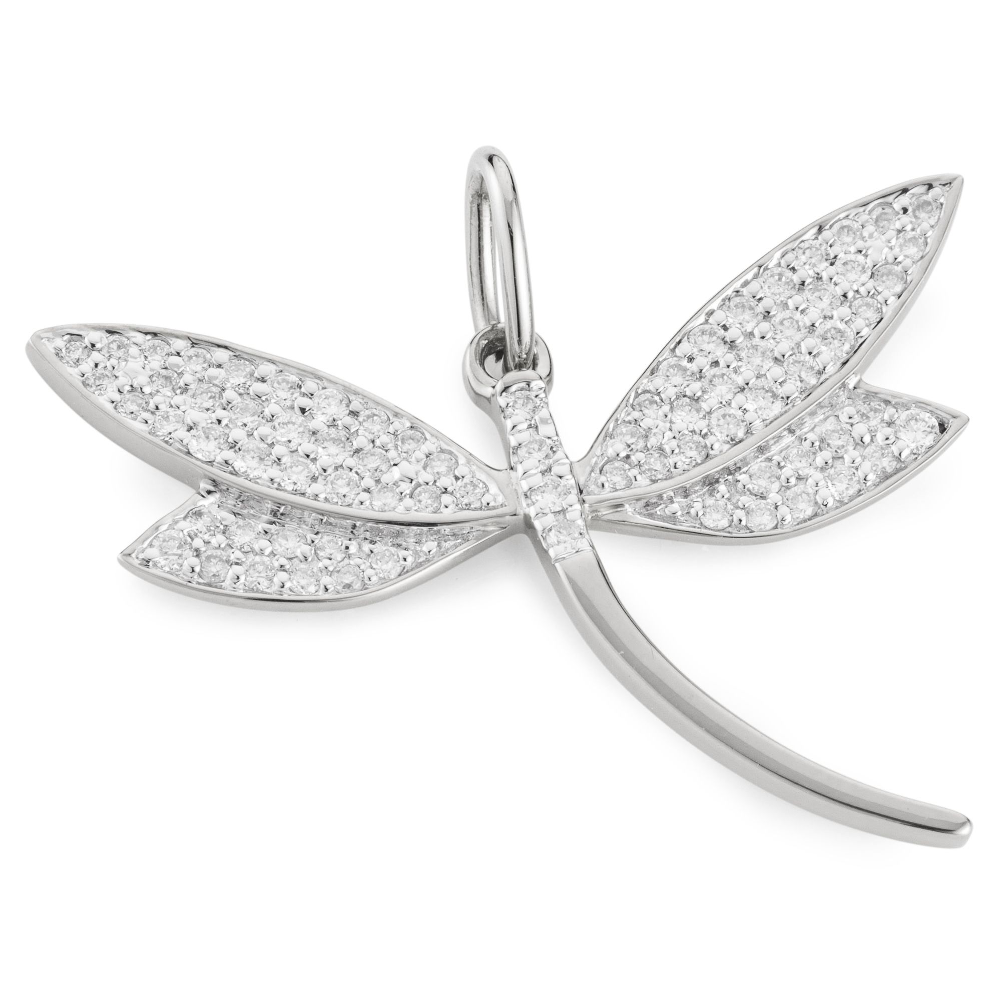 DIAMOUR Libellen-Anhänger 76 Brillanten zus. ca. 0,33ct Silber 925