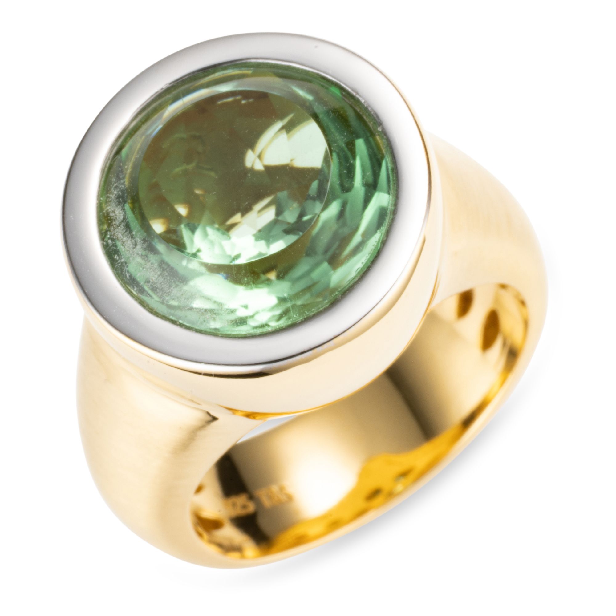 THOMAS & SOHN beh. Quarz min.6,00ct Ring Brillantschliff Silber 925