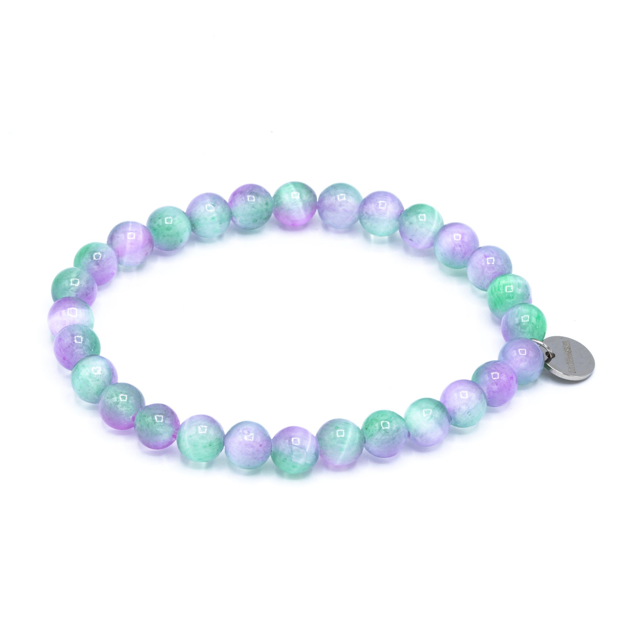 MONESSA Armband Edelsteine flexibel Edelstahl