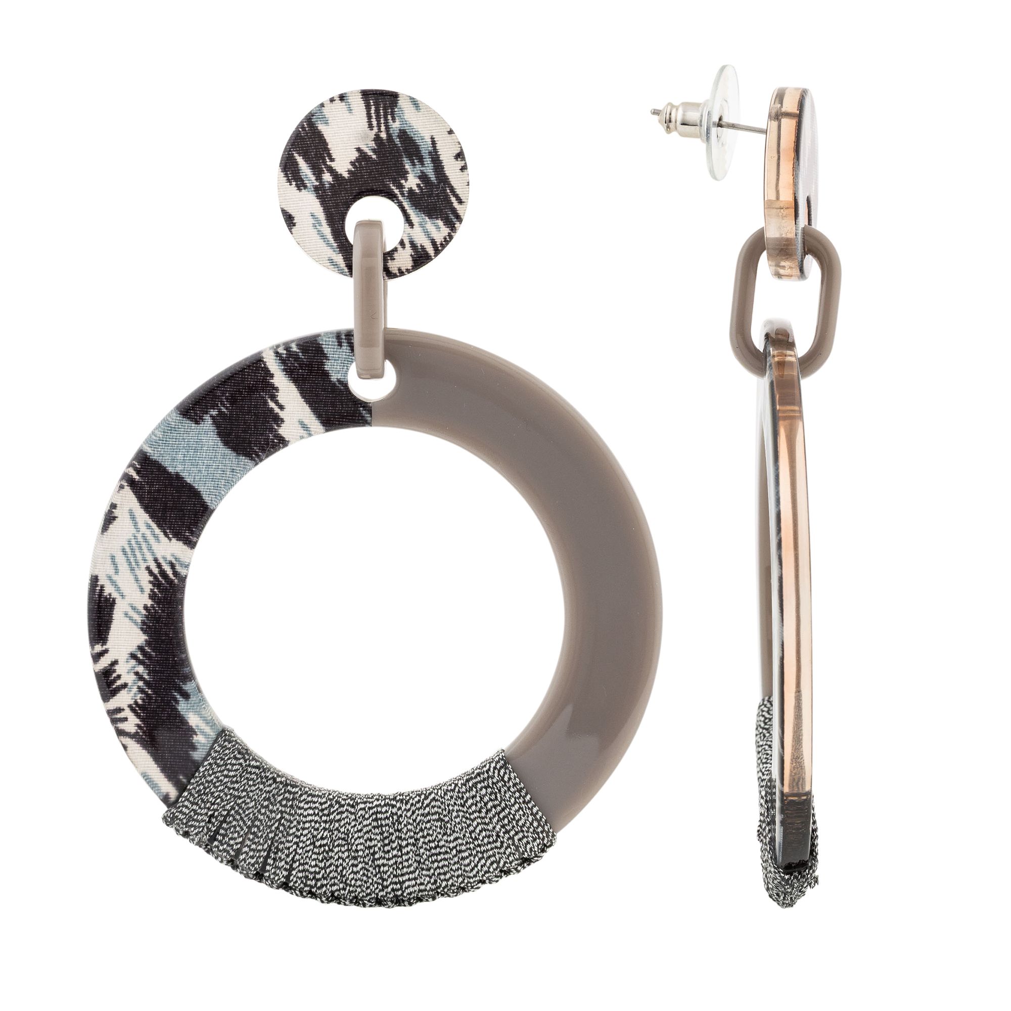 DINE 'N' Dance Ohrhänger Acryl Leo-Optik Modeschmuck