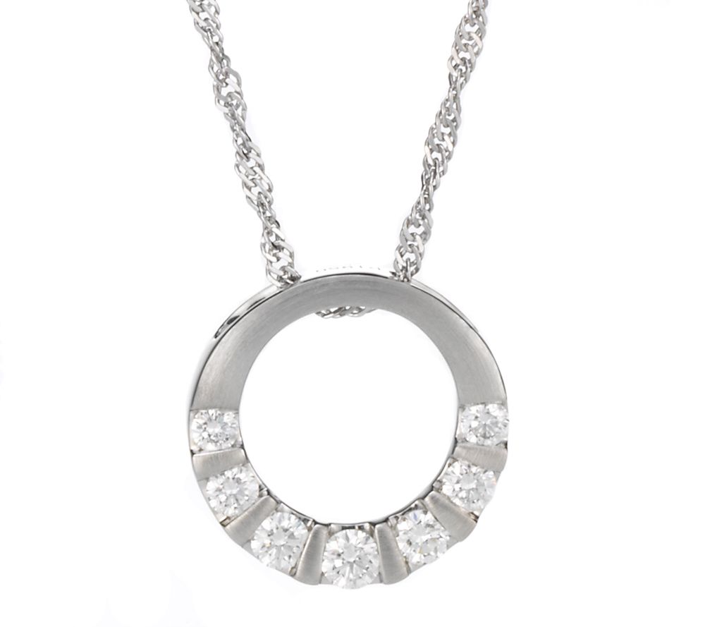 Anhänger mit Kette 7 Brillanten zus. ca. 0,30ct Weiß/SI