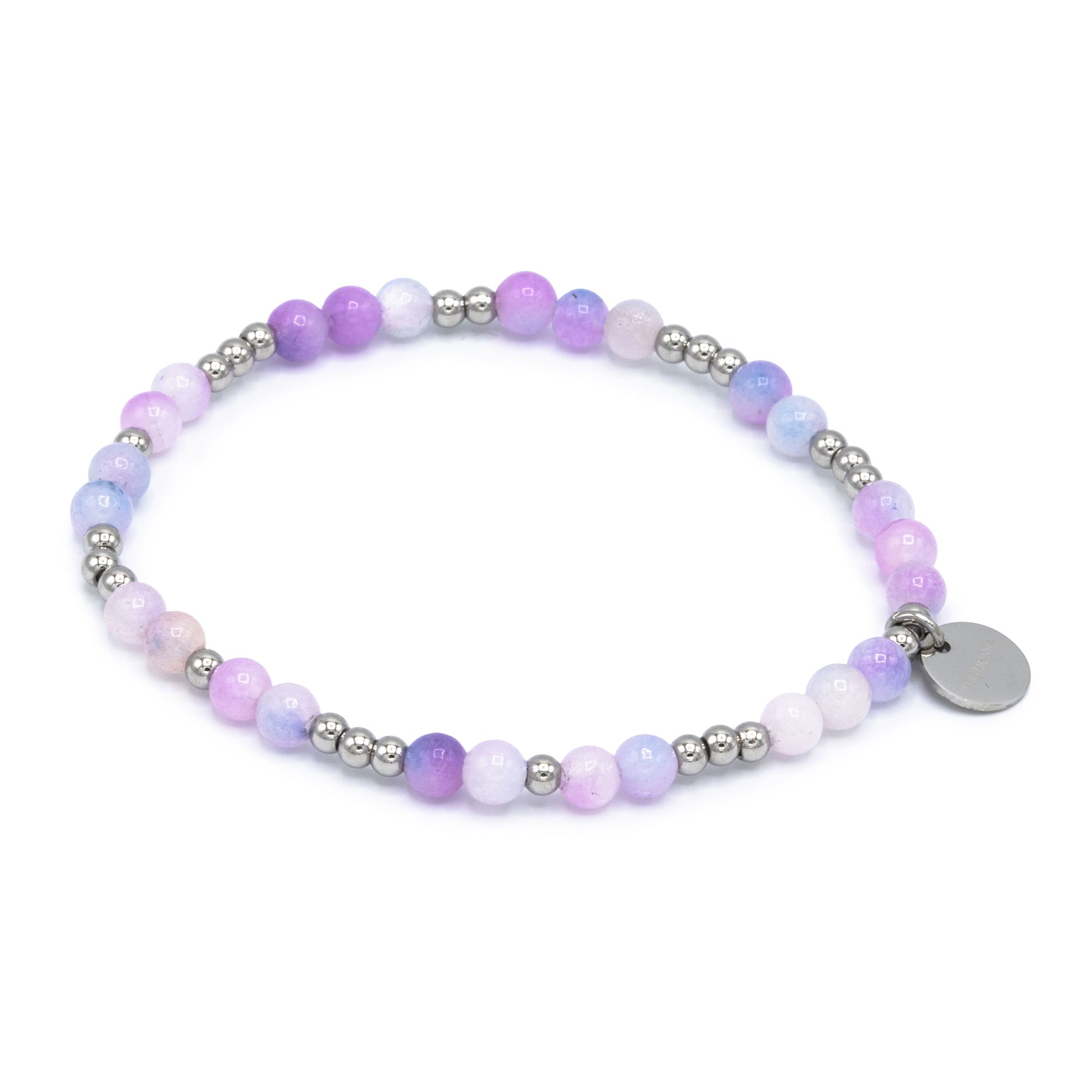 MONESSA Armband Edelsteine flexibel Edelstahl