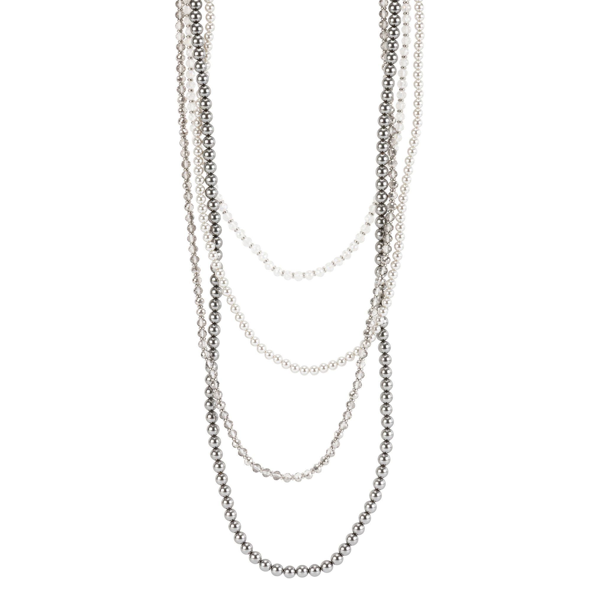 DINE 'N' Dance 4rhg. Collier Glassteine Glasperlen Modeschmuck
