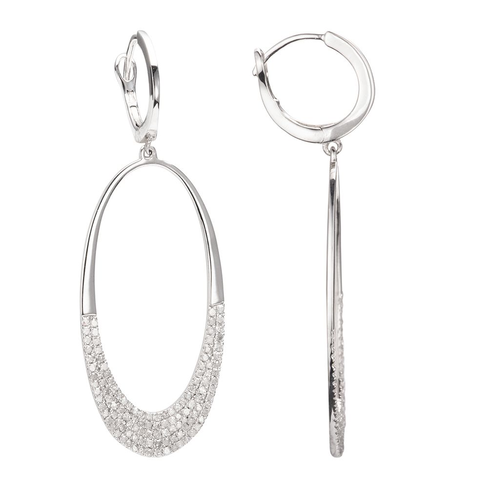 DIAMOUR Ohrhänger 234 Diamanten zus. ca. 0,75ct Silber 925