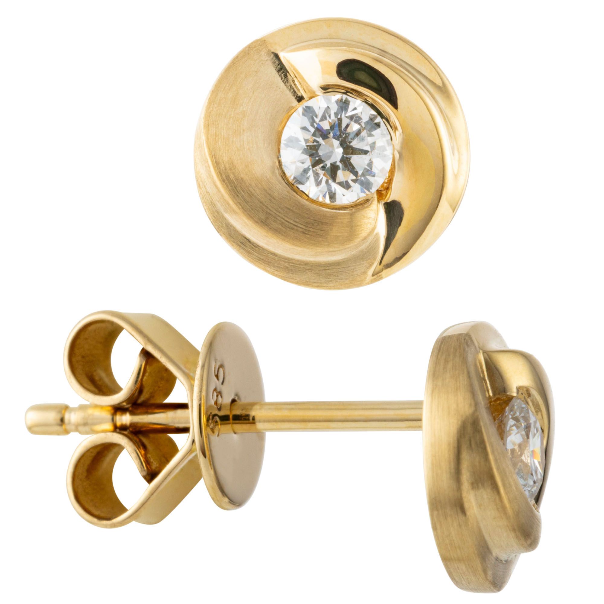 CANADIAN DIAMONDS Ohrstecker 2 Brillanten zus. ca. 0,20ct Gold 585